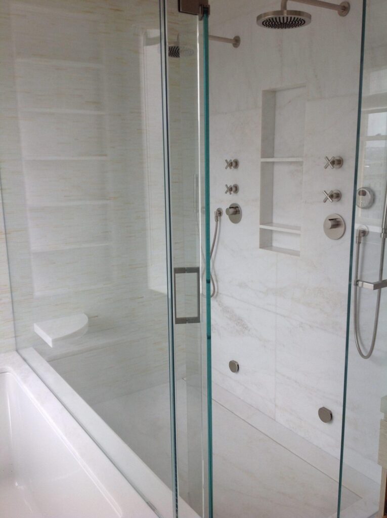 Slab Shower Walls, Marble