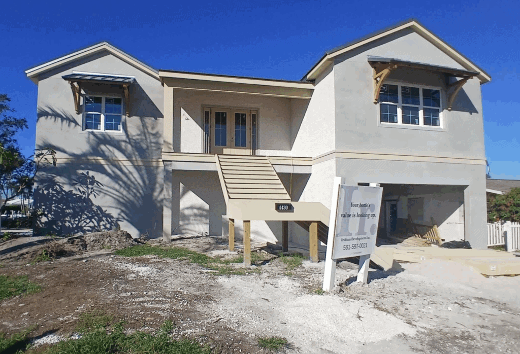 Bright sunny residential home with new construction features, emphasizing quality building and architecture by Iridium Development Inc.